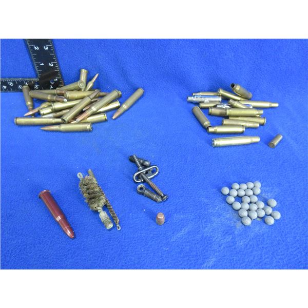 22 Misc. Cartridges + 16 Brass (Pick Up or Ship by UPS Only)