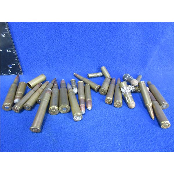 Collector Ammo - 22 Misc. Cartridges + 3 Brass (Pick Up or Ship by UPS Only)