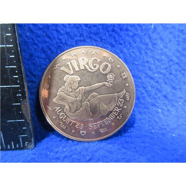 .999 Fine Copper One AVDP Ounce - Virgo Coin