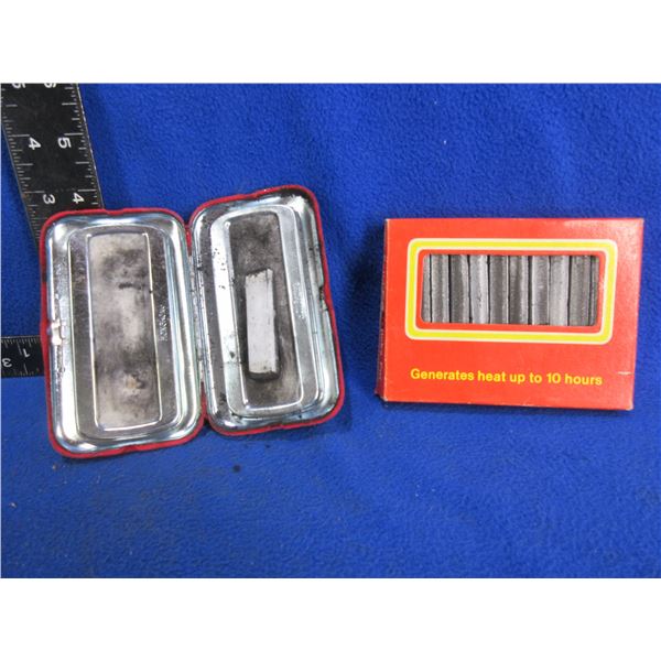 Vintage Solid Fuel Hand/Pocket Warmer w/ Jimmy Solid Fuel Sticks