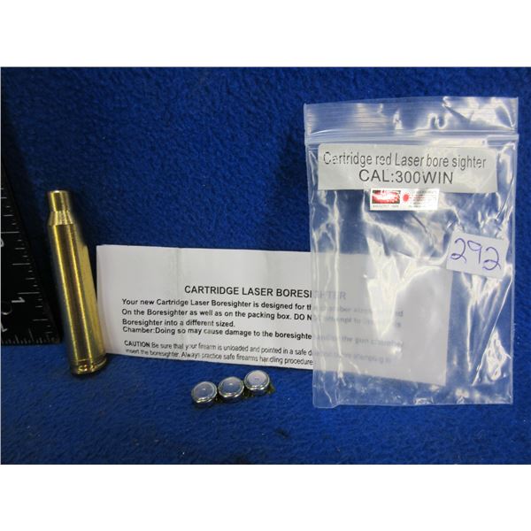 NEW - 300 Win. Cartridge Red Laser Bore Sight with Batteries