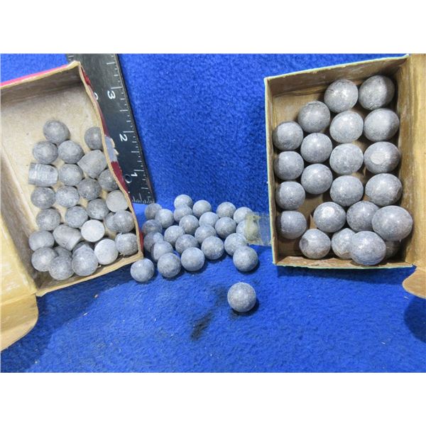 Lot of Misc. Lead Round Balls - .454" x 47, .530" x 22,