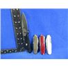 Image 2 : 4 Folding Blade Pocket Knives - 3 are Swiss Style, 1 is Lock Blade Multi-Tool