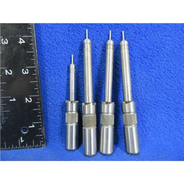 4 Case Neck Chamfer & Decapping Tools - 270, 222, 300, 30-06