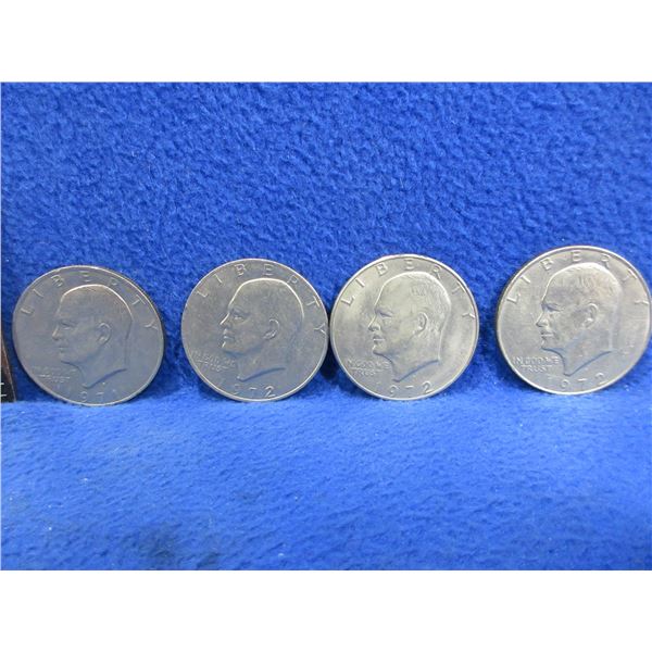 4 USA One Dollar Coins - 1971, 1972 x 3
