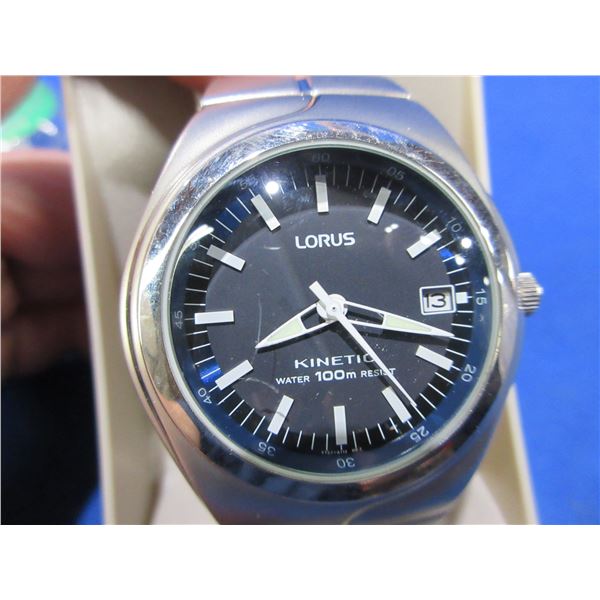 Lorus Watch - Kinetic - Water 100M Resist - Tested working at time of cataloging