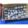 Image 2 : Lot of Misc. Muzzleloading Supplies - .445" Lead Balls (50), Lube, Powder Antler, Etc.