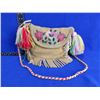 Image 1 : Native American Leather Purse with Beadwork, Fringes & Tassels