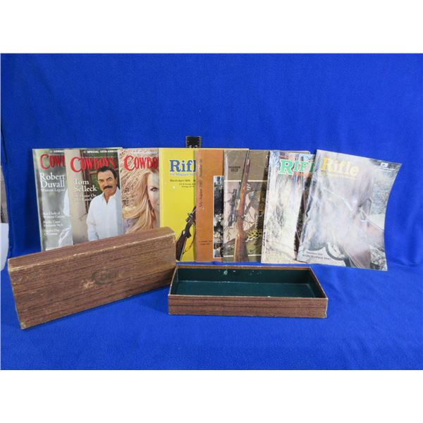 Colt Trooper Revolver 22 LR, 4" Barrel Empty Box and 8 Magazines