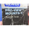 Image 2 : Weaver Pro-View 1" Mounts for Ruger 10/22 - New Old Stock