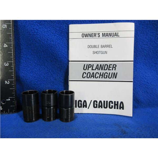 3 - 12 Gauge Chokes - Full, CL & Unmarked w/ IGA/Gaucha Owner's Manual