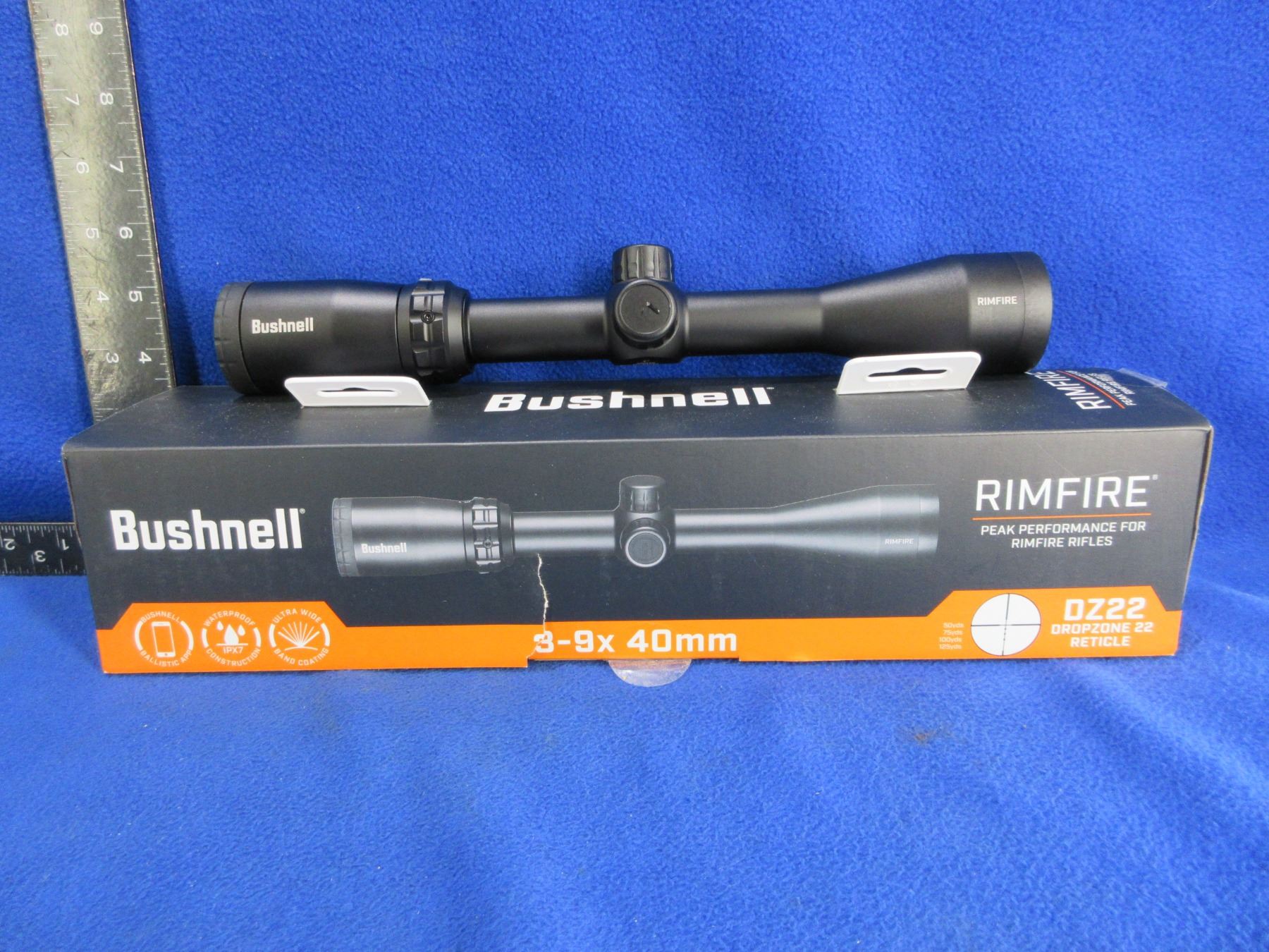 Bushnell .22 Rimfire Rifle Scopes Bushnell Rimfire 3-9x40 Scope - Appears Clear, Dropzone 22 Reticle SFP