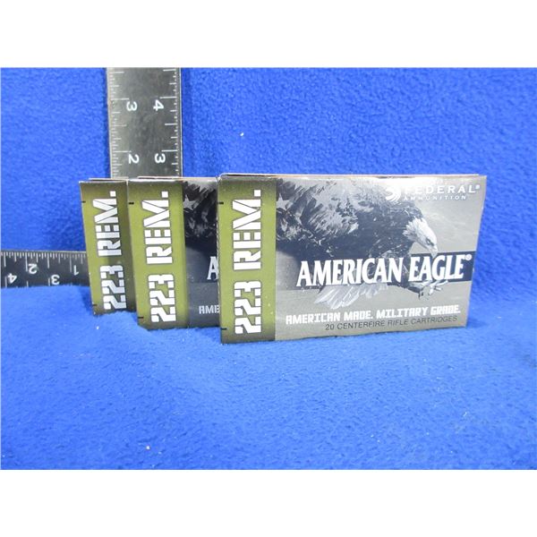 223 Rem. 55gr FMJ Federal Cartridges (Pick Up or Ship by UPS Only)