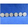 Image 1 : 6 Canadian 5 Cent Coins - "George VI Victory; Steel" - 1944, 1945 x 5