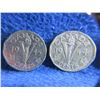 Image 2 : 6 Canadian 5 Cent Coins - "George VI Victory; Steel" - 1944, 1945 x 5