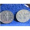 Image 3 : 6 Canadian 5 Cent Coins - "George VI Victory; Steel" - 1944, 1945 x 5