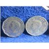 Image 6 : 6 Canadian 5 Cent Coins - "George VI Victory; Steel" - 1944, 1945 x 5