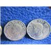 Image 8 : 6 Canadian 5 Cent Coins - "George VI Victory; Steel" - 1944, 1945 x 5