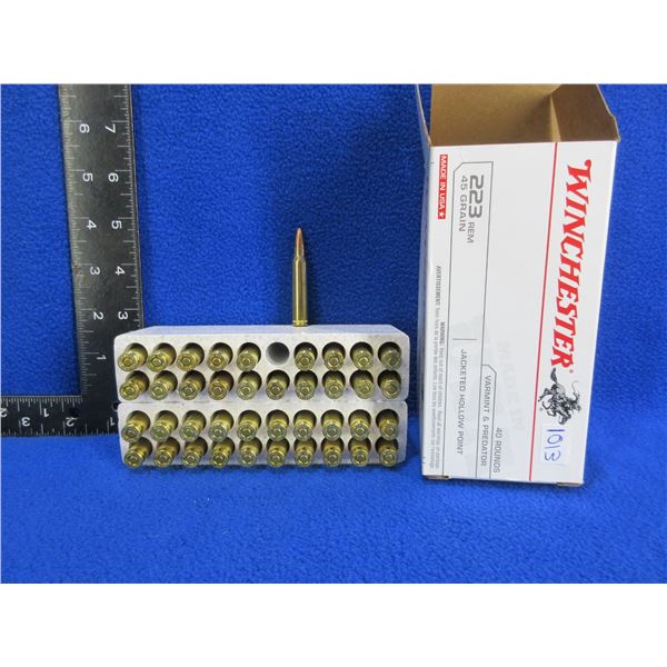 223 Rem. 45gr JHP Winchester (Pick Up or Ship by UPS Only)