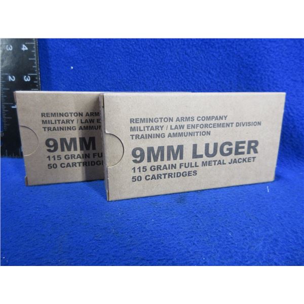 9MM Luger 115gr FMJ Remington (Pick Up or Ship by UPS Only)