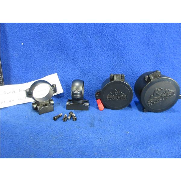 1" Rings and Bases with Screws and Butler Creek Flip-Up Lens Covers