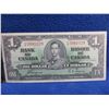Image 1 : 1937 Canadian One Dollar Bill - George VI - Has a small tear on the left side