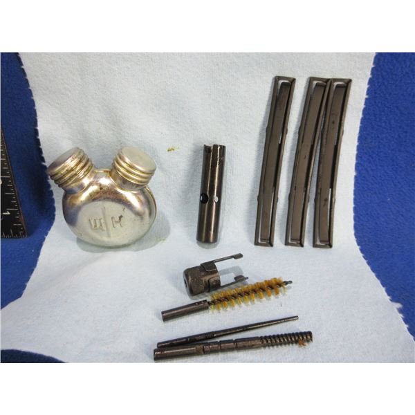Russian SKS Double Compartment Oiler, Cleaning Kit and 3 Stripper Clips