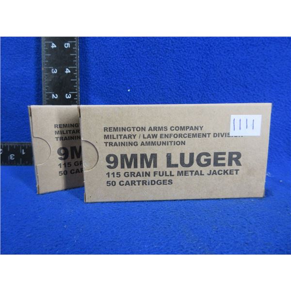 9MM Luger 115gr FMJ Remington (Pick Up or Ship by UPS Only)