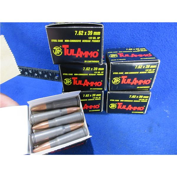 7.62X39 122gr HP TulAmmo Cartridges (Pick Up or Ship by UPS Only)