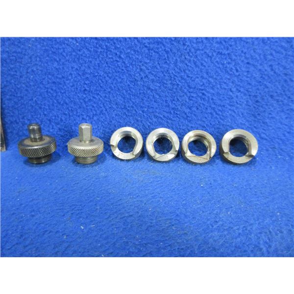 2 Lee Lock Studs and 4 Shell Holders - #'s 2, 2, 5 and 10