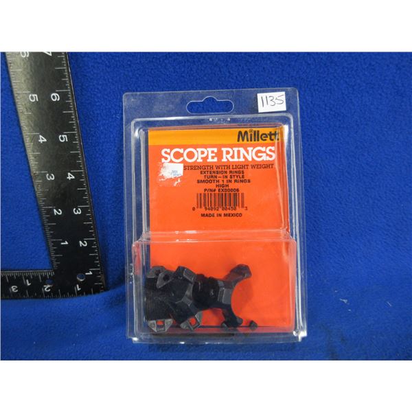 NEW - Millet 1" Turn-In Style High Extension Rings