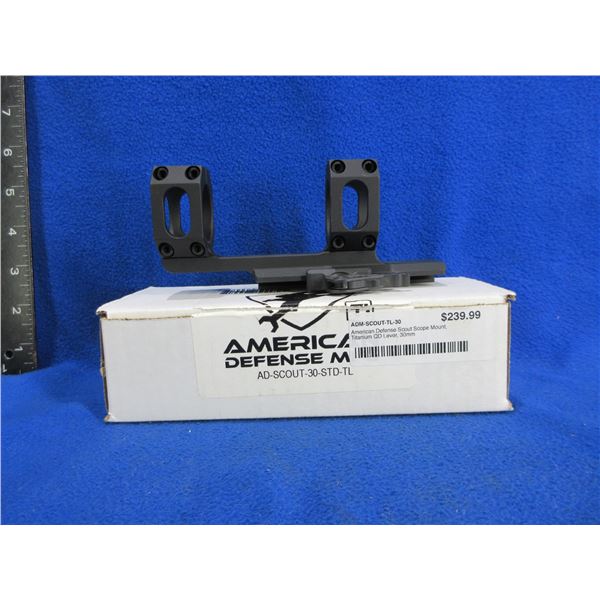 NEW - American Defense 30MM Scout Scope Mount - Titanium QD Lever