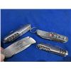 Image 2 : 4 Folding Blade Pocket Knives - 3 Swiss Style and 1 Lock Blade