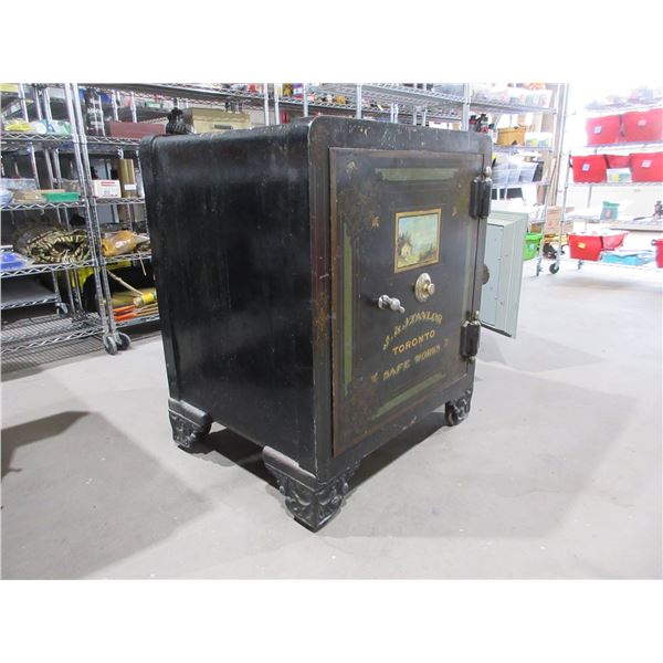 J&J Taylor Safe with Change Key and Wood Shelves Inside - PICK UP ONLY