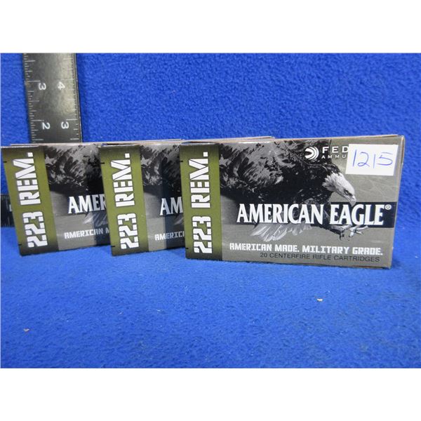 223 Rem. 55gr FMJ Federal Cartridges (Pick Up or Ship by UPS Only)