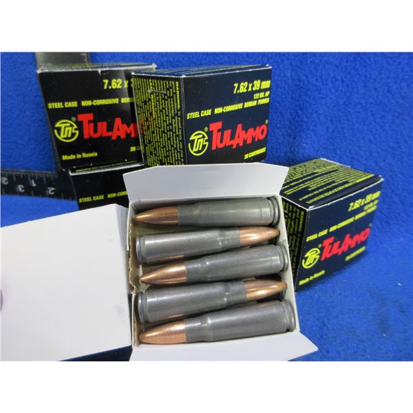 7.62X39 122gr HP TulAmmo Cartridges (Pick Up or Ship by UPS Only)