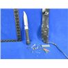 Image 1 : Hunting Survival Knife with Sheath - 420 Stainless Taiwan - 5 3/4" Blade