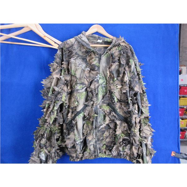 3D Leafy Ghillie Suit - Natural Blind Camo - Mens Large with Carry Bag