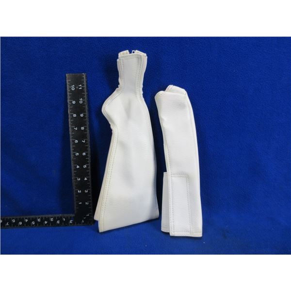 White Leather Gun Chaps by Kane for Remington Model 4
