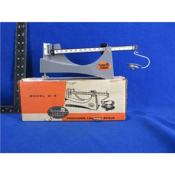 Lyman Ohaus Model D-5 Precision Loading Scale - Powder Pan Missing