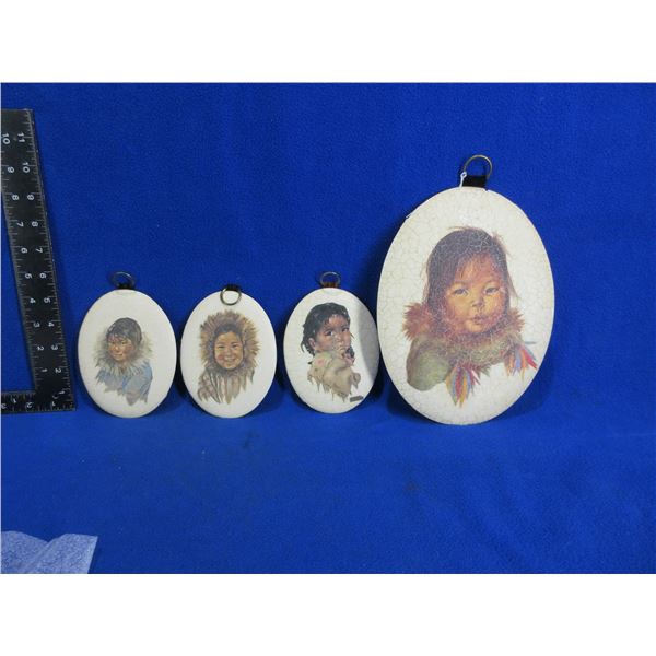 4 Pieces Hand Crafted Folk Art - Mary Lott, Grande Prairie