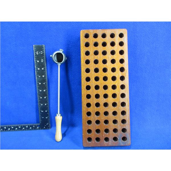 Lead Ladle (NEW) and a Wood Reloading Block