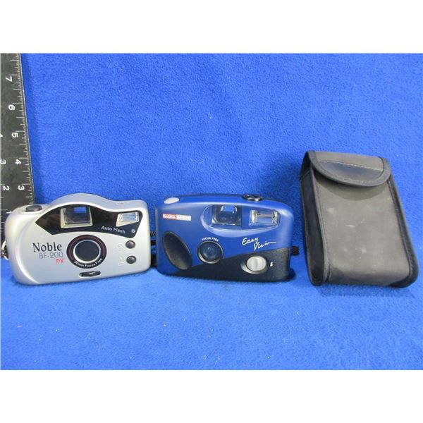 2 Cameras - Halina Ansco with Soft Case and Noble BF-200