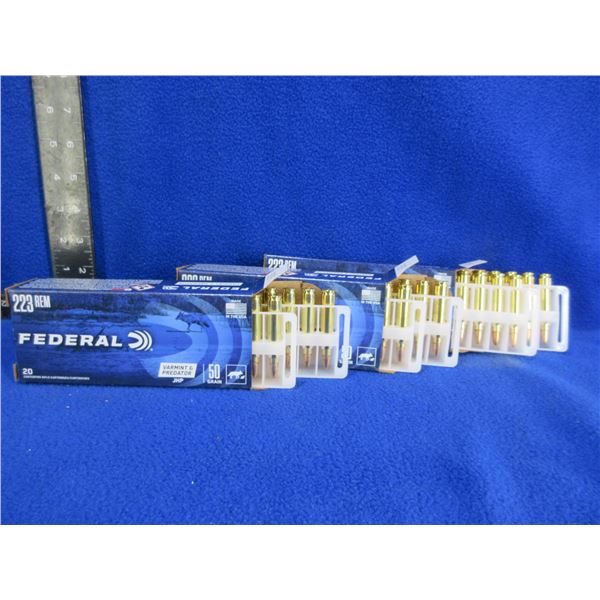 223 Rem. 50gr JHP Federal Cartridges (Pick Up or Ship by UPS Only)