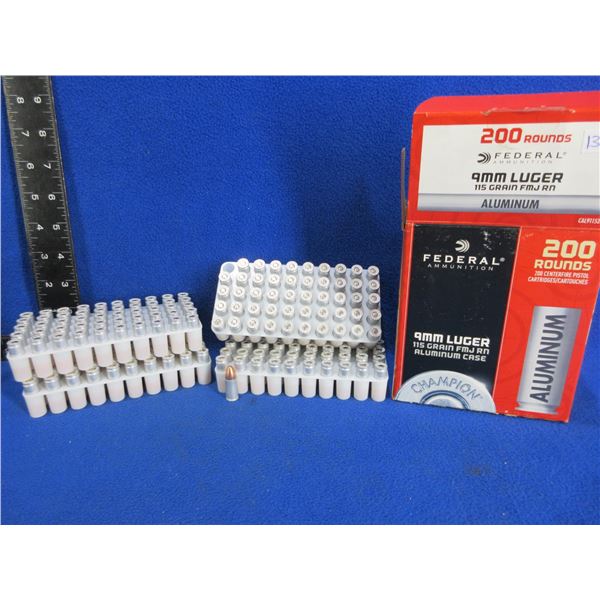 9MM Luger 115gr FMJ RN Aluminum (Pick Up or Ship by UPS Only)