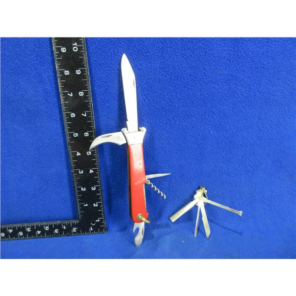 Vintage Multi-Tool Hunting Knife and a Key Chain Pipe Knife