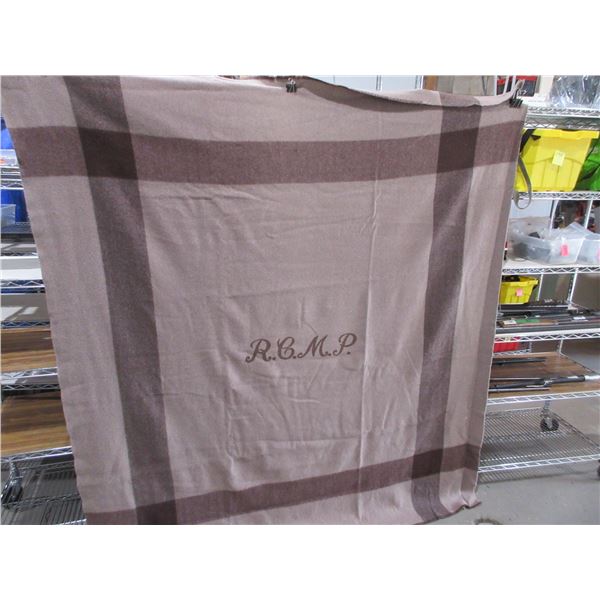 RCMP Wool Blanket - Ottawa Valley Woolers - 67" x 78" - Consignor Lists as Jailhouse Cell Blanket fr