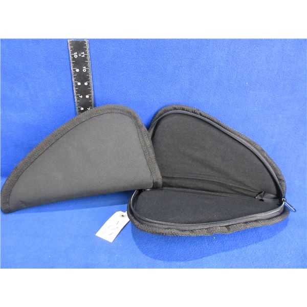 2 Soft Pistol Cases - 12" x 7" Outside Dimensions