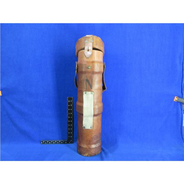 Naval Cordite Powder Leather Carry Case - No. 57, III CAN, V.T. & B. Ltd., 4-1942