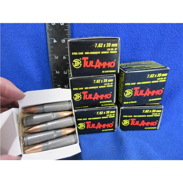 7.62X39 122gr HP TulAmmo Cartridges (Pick Up or Ship by UPS Only)